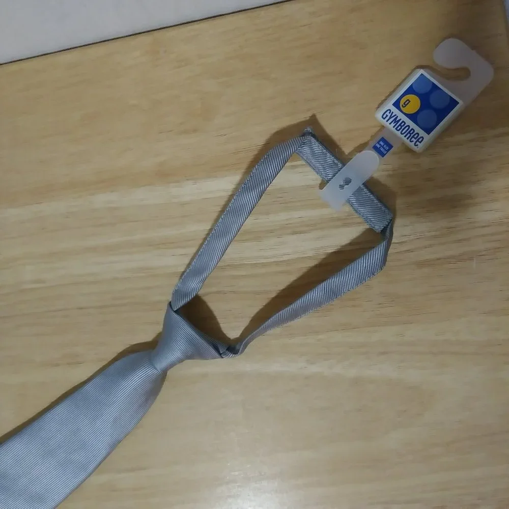 Gymboree Silver Grey Stripe Boys Tie OS